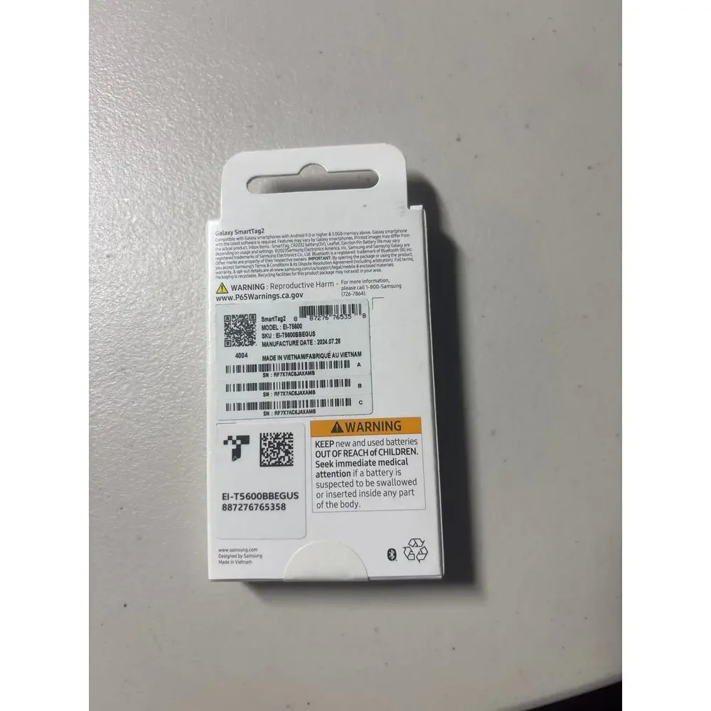 Samsung Galaxy Smart Tag2 EI-T5600BBEGEUS Item Finder - New Black